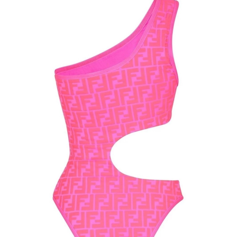 FENDI Women's Pink Prints On Monogram Swimsuit